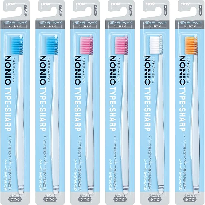 🇯🇵 Nonio Ultra-fine Toothbrush TYPE-SHARP (Regular | Soft) 6-Piece Value Set (Direct from Japan)✨