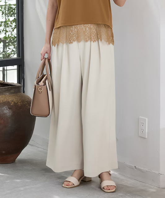 🇯🇵 Direct from Japan Honeys 2-Tuck "HaniSara" Cooling Wide-Leg Pants 👖✨ 673073116549