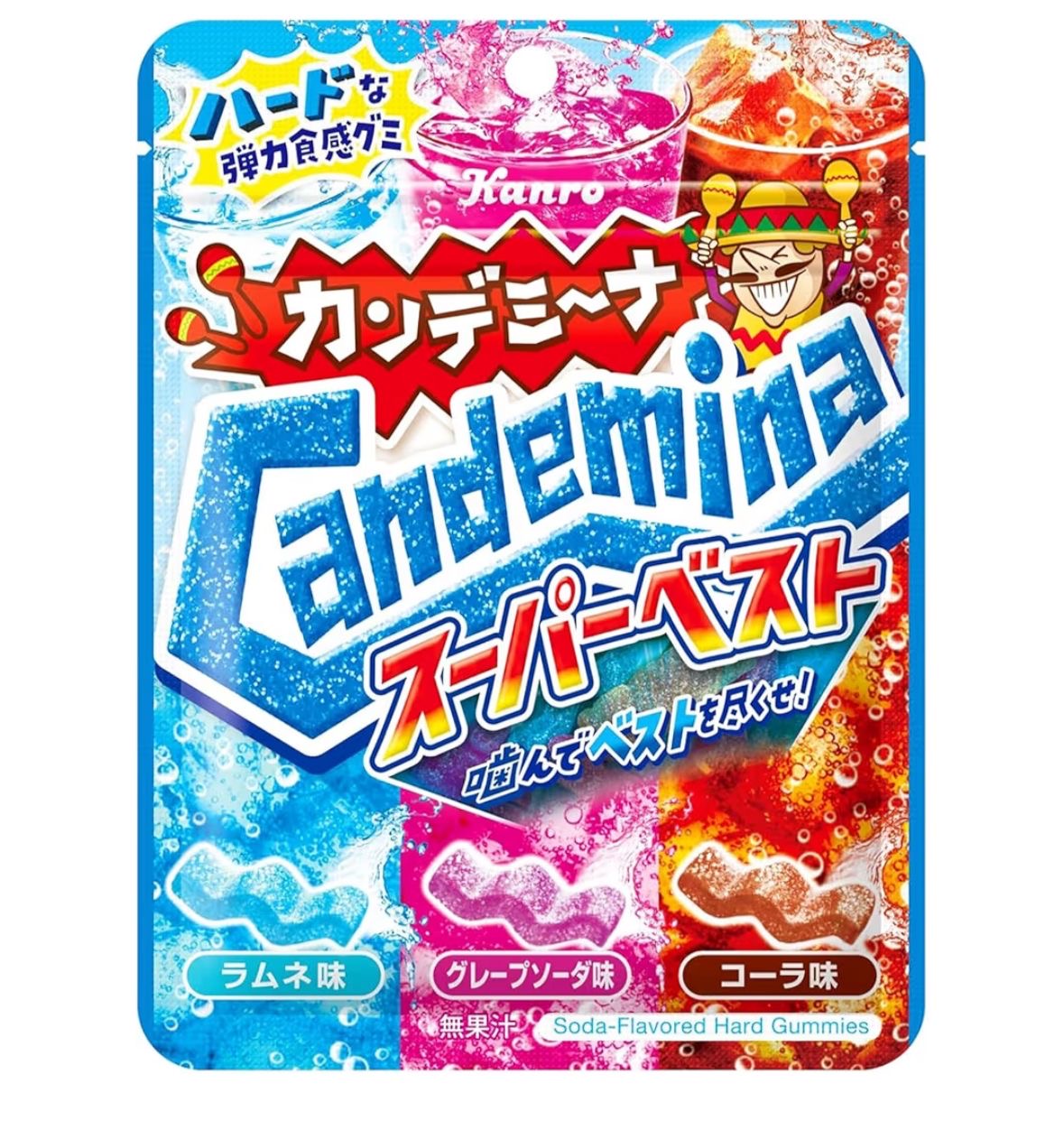 🇯🇵 Direct from Japan: Kanro Candemina Super Elastic Wavy Gummy - Super Best 🥤✨
