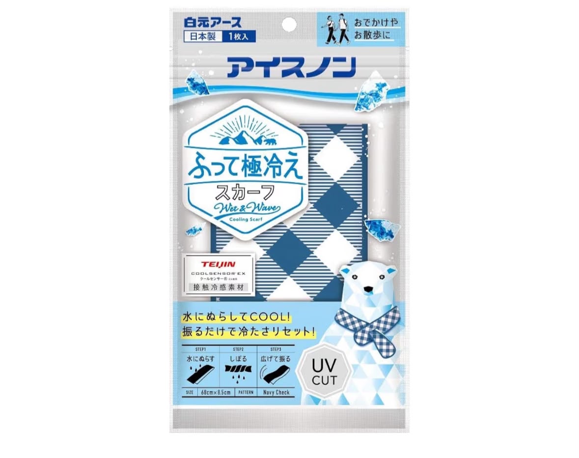 🇯🇵 日本直送 白元 Earth Ice Non 戶外極冷感消暑圍巾❄️✨