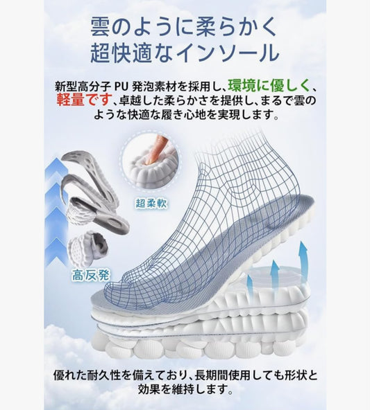 🇯🇵 Japan's Highly Rated Solemacher KUMO 3D Ergonomic Pressure-Reducing Insoles ☁️✨