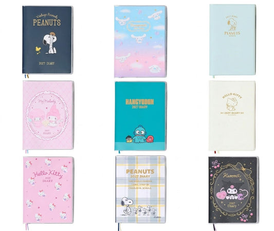🇯🇵 日本直送 Sanrio & Peanuts 2027年 B6 手帳/排程簿 🗓️✨
