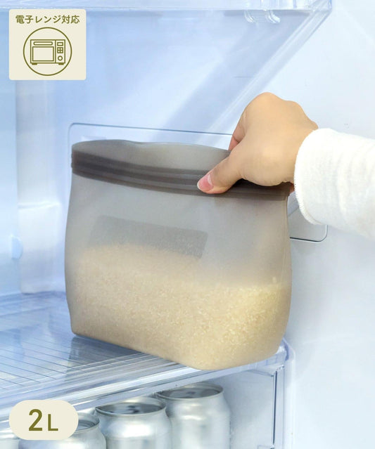 🇯🇵 日本直送 3COINS 米保存用 矽膠密封袋 🍚✨ 2L