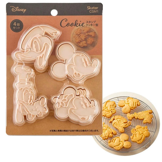 🇯🇵 Direct from Japan: Skater 3D Embossed Cookie/Bread Press Molds (4-piece set) 🍪✨