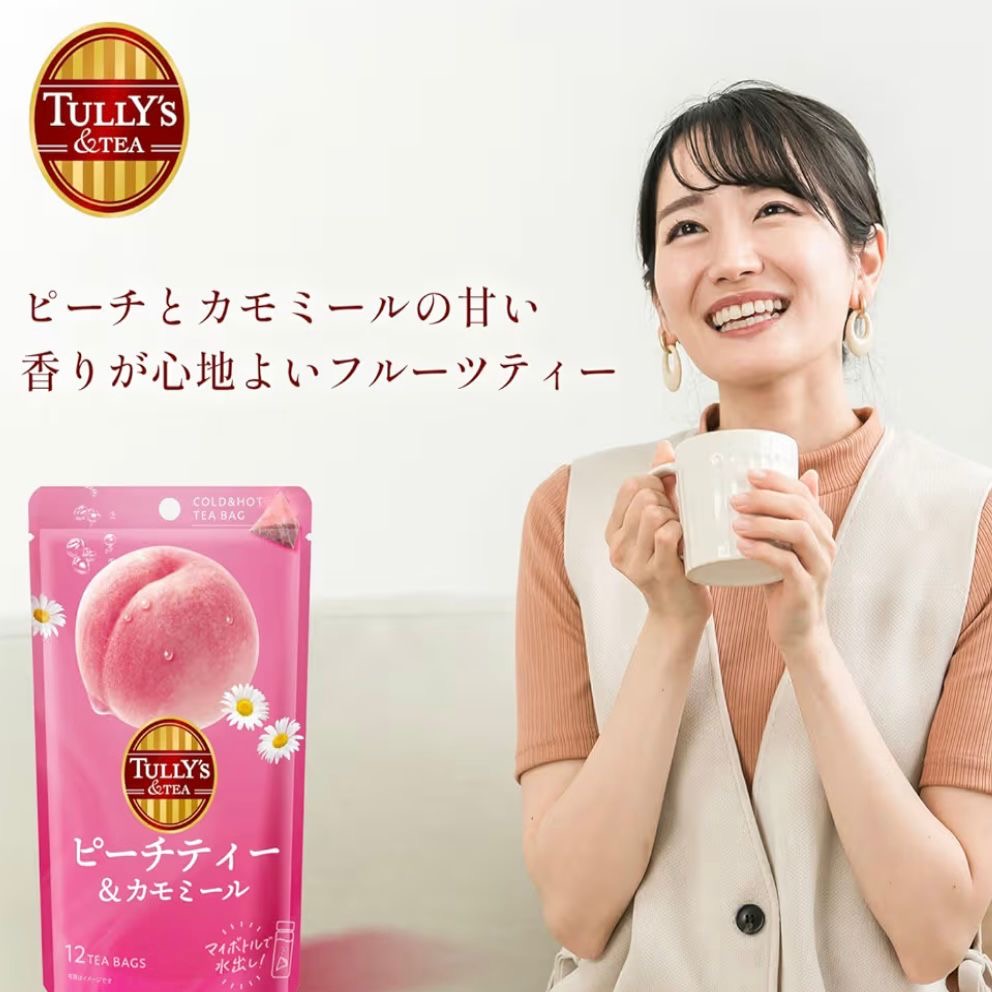 🇯🇵 日本直送 TULLY'S & TEA 蜜桃洋甘菊花茶包 12入
