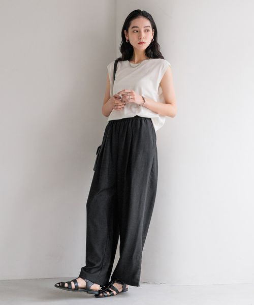 🇯🇵 日本直送 LOWRYS FARM 亞麻易穿繭形長褲（Linen Easy Cocoon Pants）