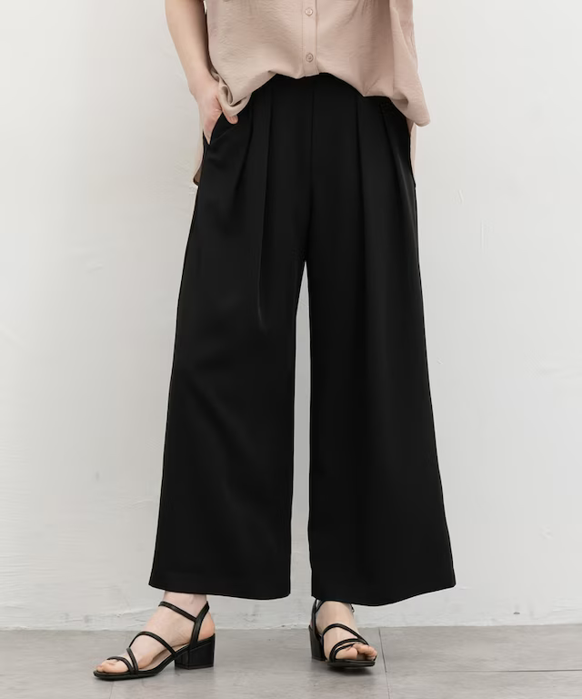 🇯🇵 Direct from Japan Honeys 2-Tuck "HaniSara" Cooling Wide-Leg Pants 👖✨ 673073116549