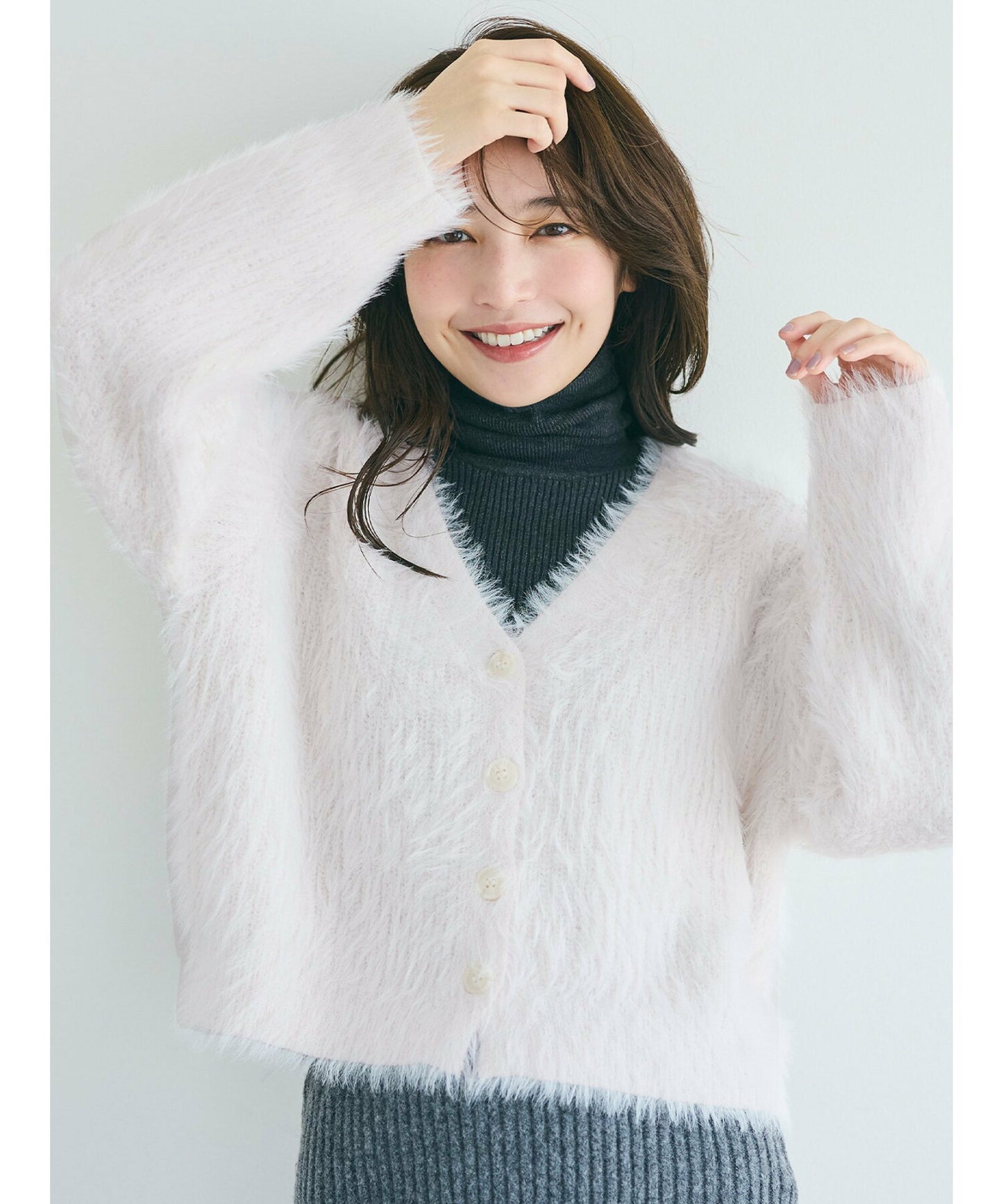 🇯🇵 日本直送 coca 秋冬 鬆軟毛絨 V 領 扣鈕短版