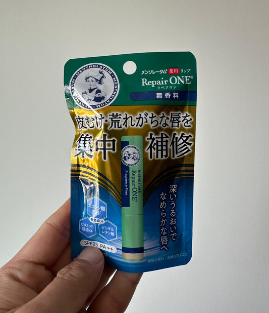 🇯🇵 日本直送 Mentholatum 曼秀雷敦 Repair ONE 藥用修護潤唇膏 (無香料) 💧✨ 2.3g