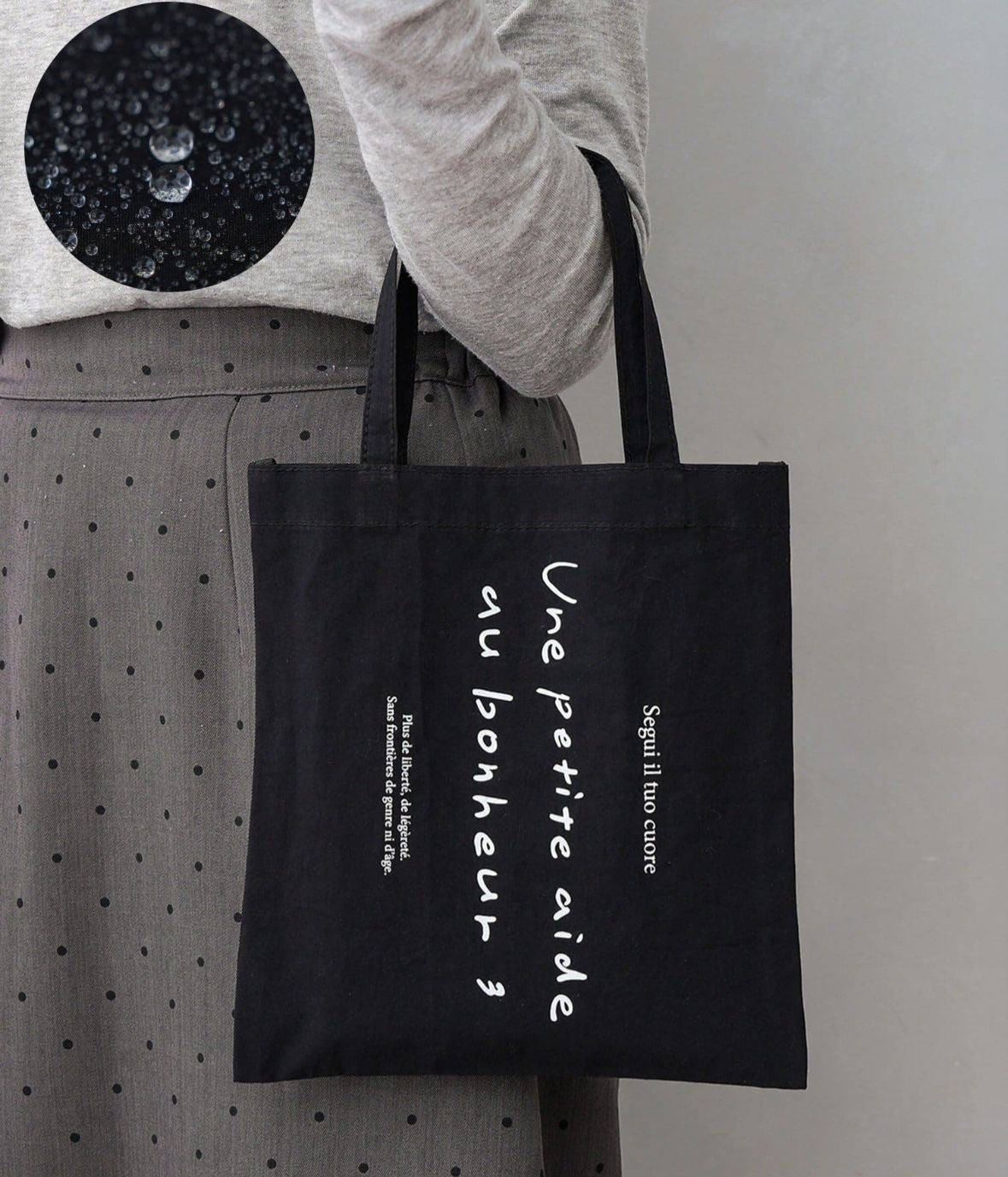 🇯🇵 Direct from Japan: 3COINS French Alphabet Water-Repellent Tote Bag 💧✨
