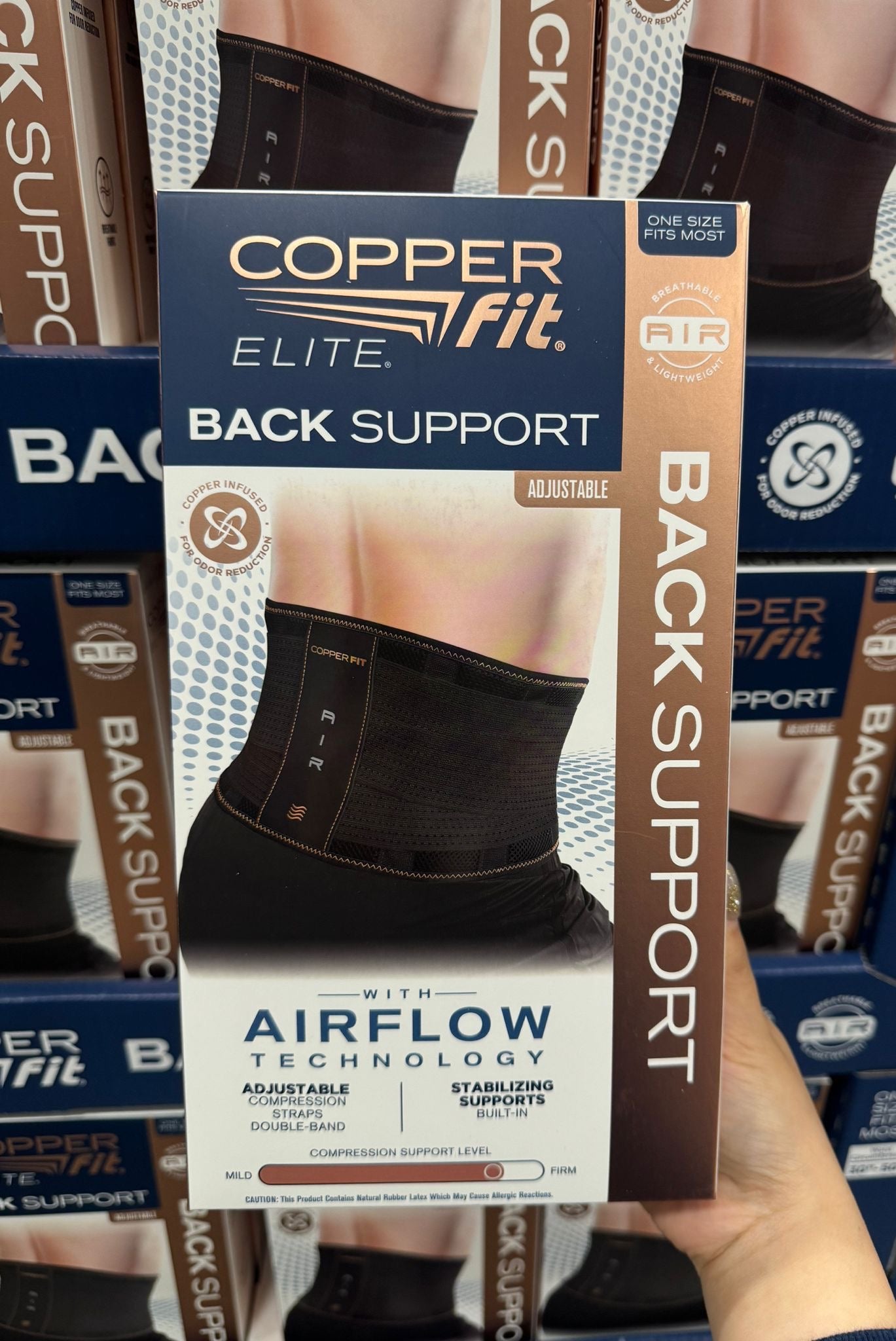 B2282 美國 Copper Fit Air Elite 可調式雙帶後背護腰帶