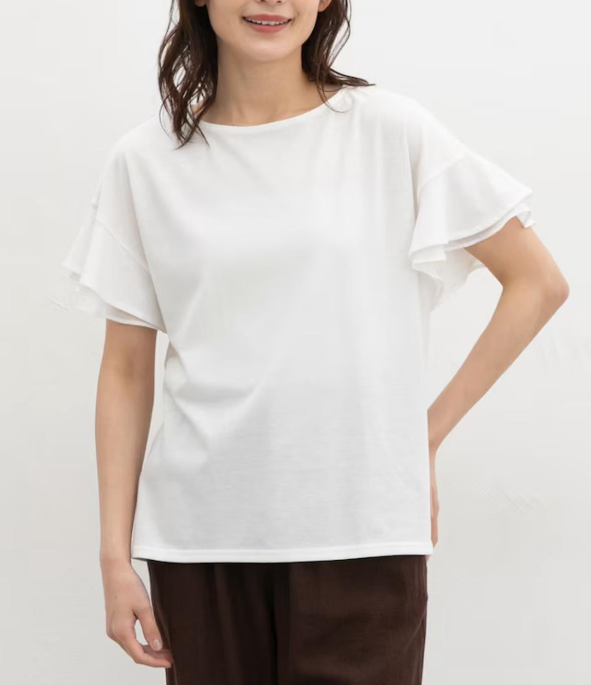🇯🇵 Direct from Japan Honeys Hot Sale 🔥 Cool-Touch UV Protection Ruffle Sleeve T-shirt 👚 591013002144