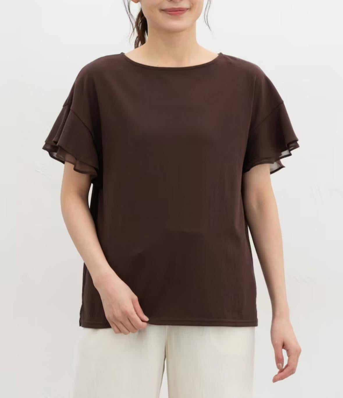 🇯🇵 Direct from Japan Honeys Hot Sale 🔥 Cool-Touch UV Protection Ruffle Sleeve T-shirt 👚 591013002144