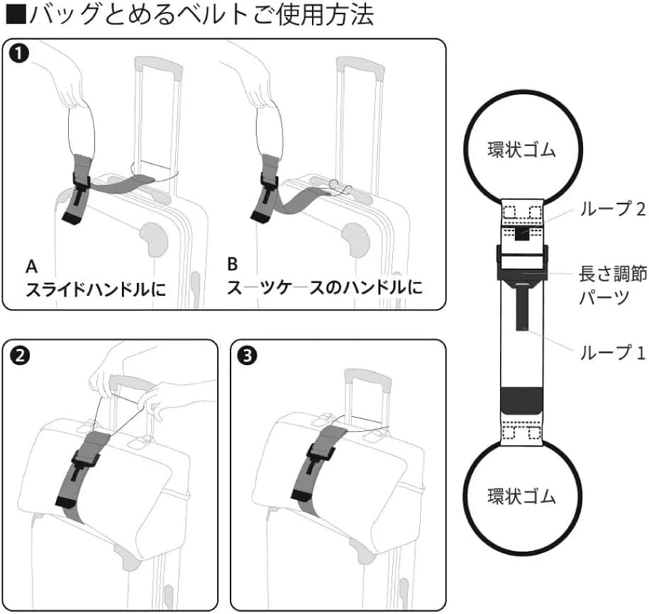 🇯🇵Gowell retractable luggage strap shipped directly from Japan