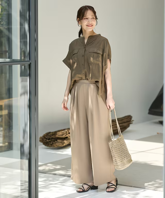 🇯🇵 Direct from Japan Honeys 2-Tuck "HaniSara" Cooling Wide-Leg Pants 👖✨ 673073116549
