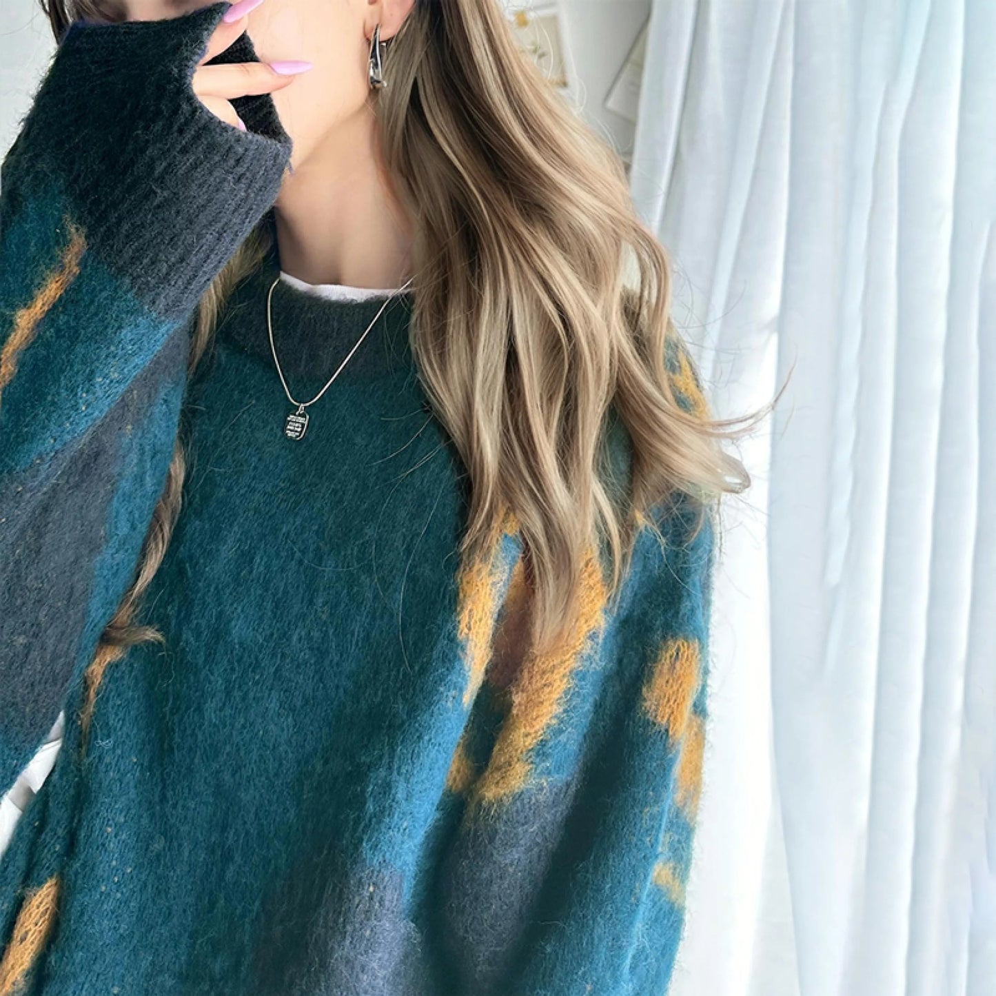 🇯🇵日本直送 classical elf 波浪紋 長毛絨針織上衣 ce1260241