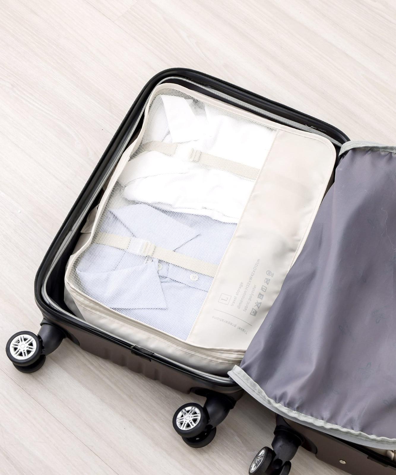 🇯🇵 Direct from Japan 3COINS Simple Travel Storage 7-Piece Set ✈️🧳