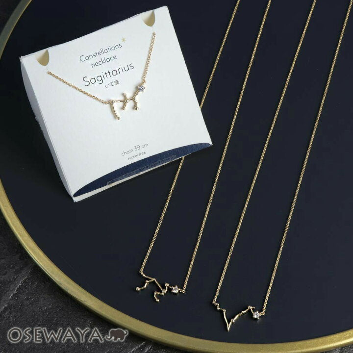 🇯🇵 日本直送 日本製 OSEWAYA 12 星座 鋯石 迷你項鍊