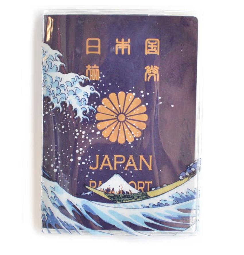 🇯🇵日本直送 浮世繪《神奈川沖浪裏》AOFUJI 護照套