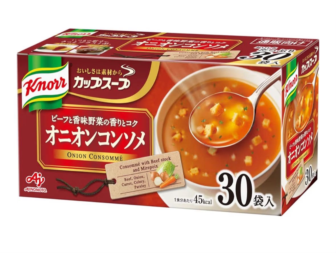 🇯🇵 日本直送 味の素 Knorr カップスープ オニオンコンソメ 🧅✨ 30袋入