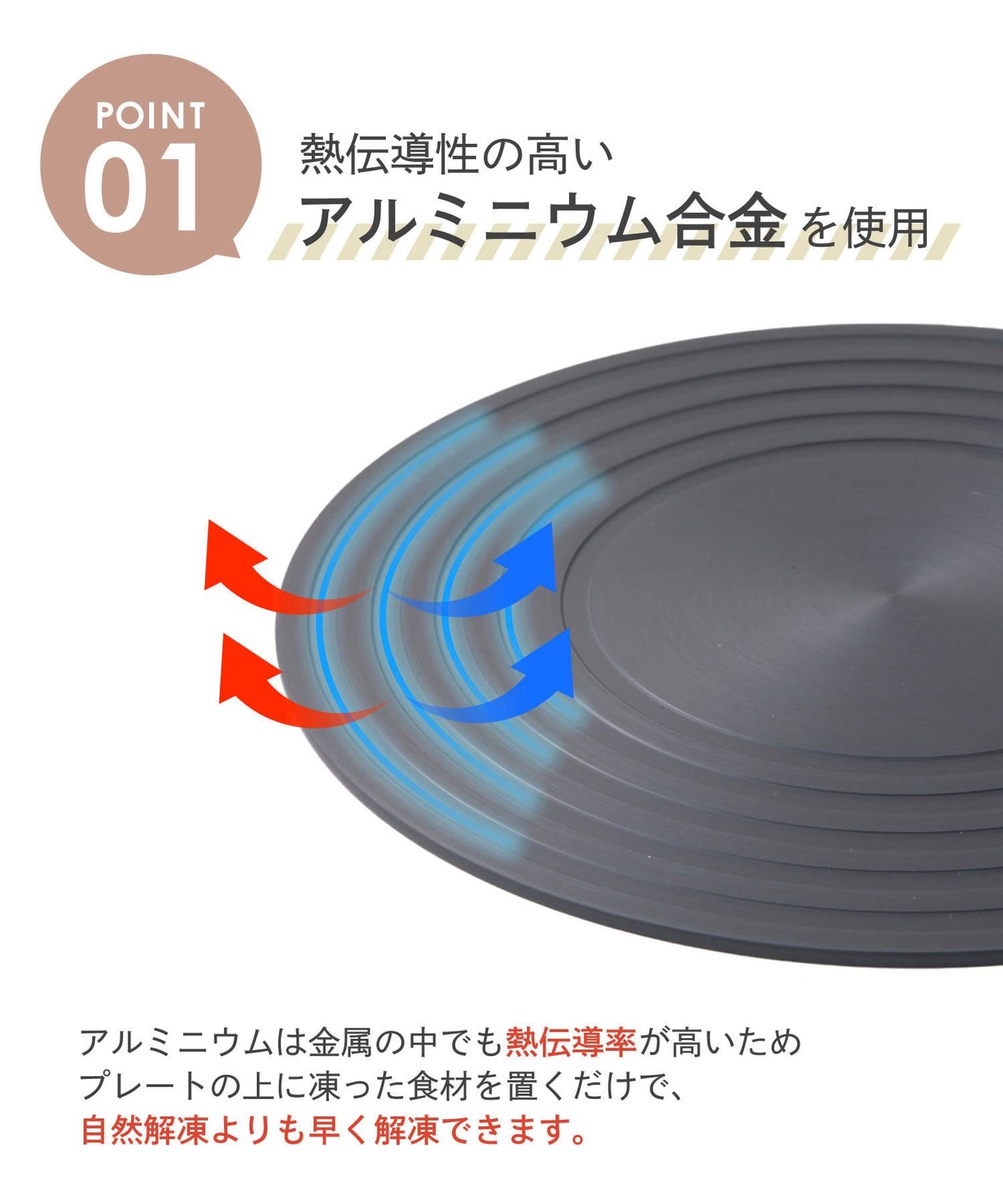 🇯🇵 日本直送 3COINS 解凍プレート／KITINTO 19.6cm ❄️🍖