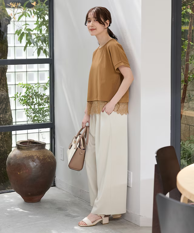 🇯🇵 Direct from Japan Honeys 2-Tuck "HaniSara" Cooling Wide-Leg Pants 👖✨ 673073116549