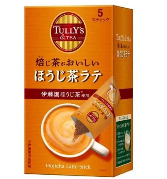 🇯🇵TULLY'S Itoen Hojicha latte instant powder delivered directly from Japan😳Can be used for hot or cold drinks 1 box 5 packs