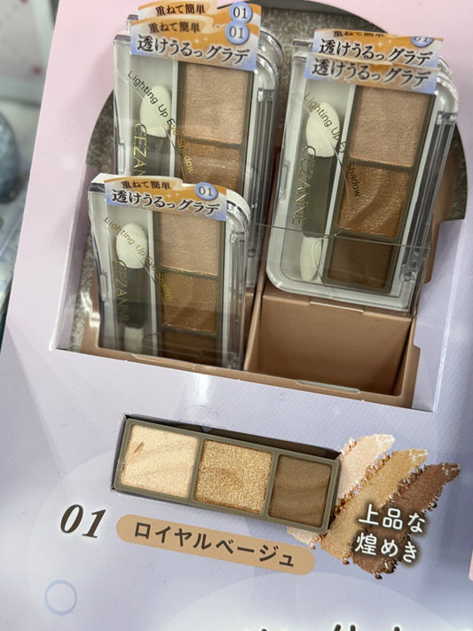 🇯🇵 Direct from Japan CEZANNE Lighting Up Eye Shadow Three-Color Gradated Eyeshadow Palette