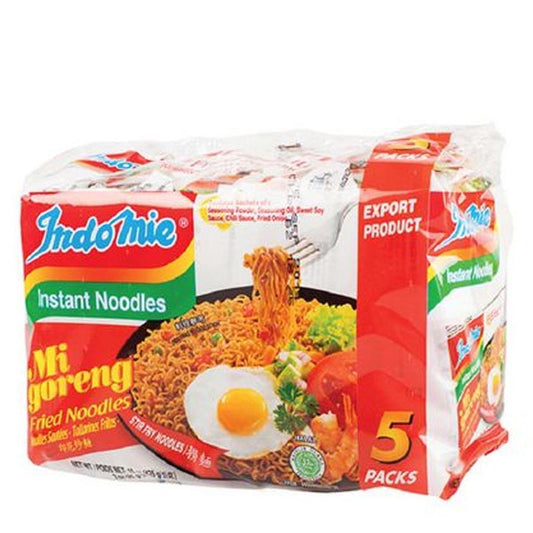 Indomie Indonesian lo mein with chili sauce version 1 bag 5 packs