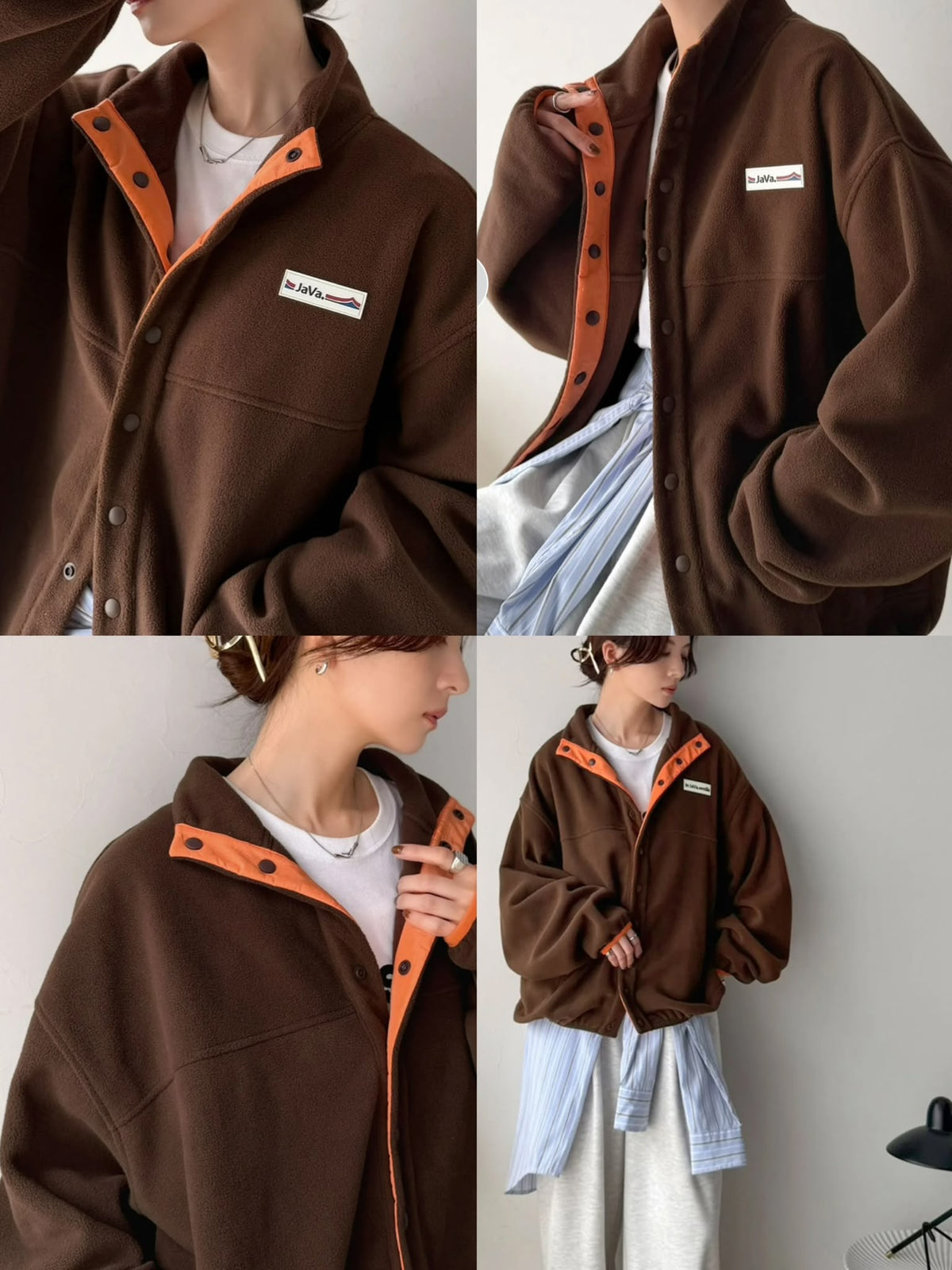 🇯🇵 Shipped from Japan: Classical Elf × JaVa Collaboration Color-Block Fleece Jacket