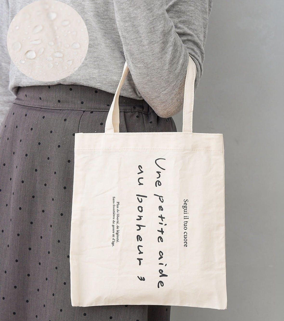 🇯🇵 Direct from Japan: 3COINS French Alphabet Water-Repellent Tote Bag 💧✨