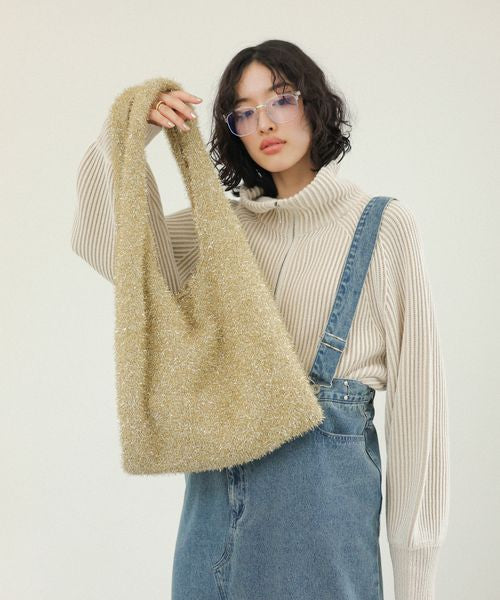 🇯🇵 日本直送 LEPSIM 亮澤 金蔥針織肩背袋 Shoulder Bag ✨