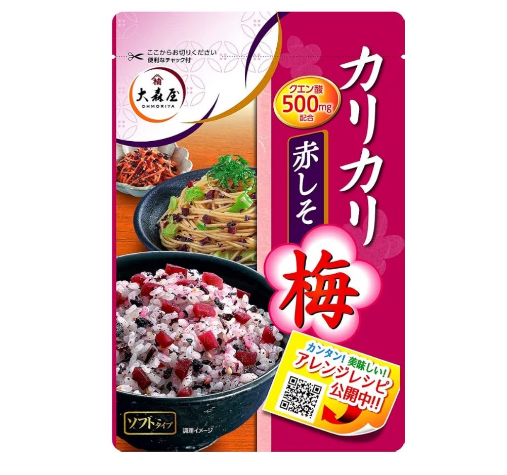 🇯🇵 Direct from Japan Oomoriya Crispy Plum Shiso Rice Seasoning 🍙✨ 40g