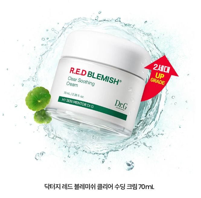 🇰🇷Korea Dr. G RED Blemish Clear Soothing Cream Active Centella Asiatic Soothing Moisturizing Repair Cream 70ml🔥