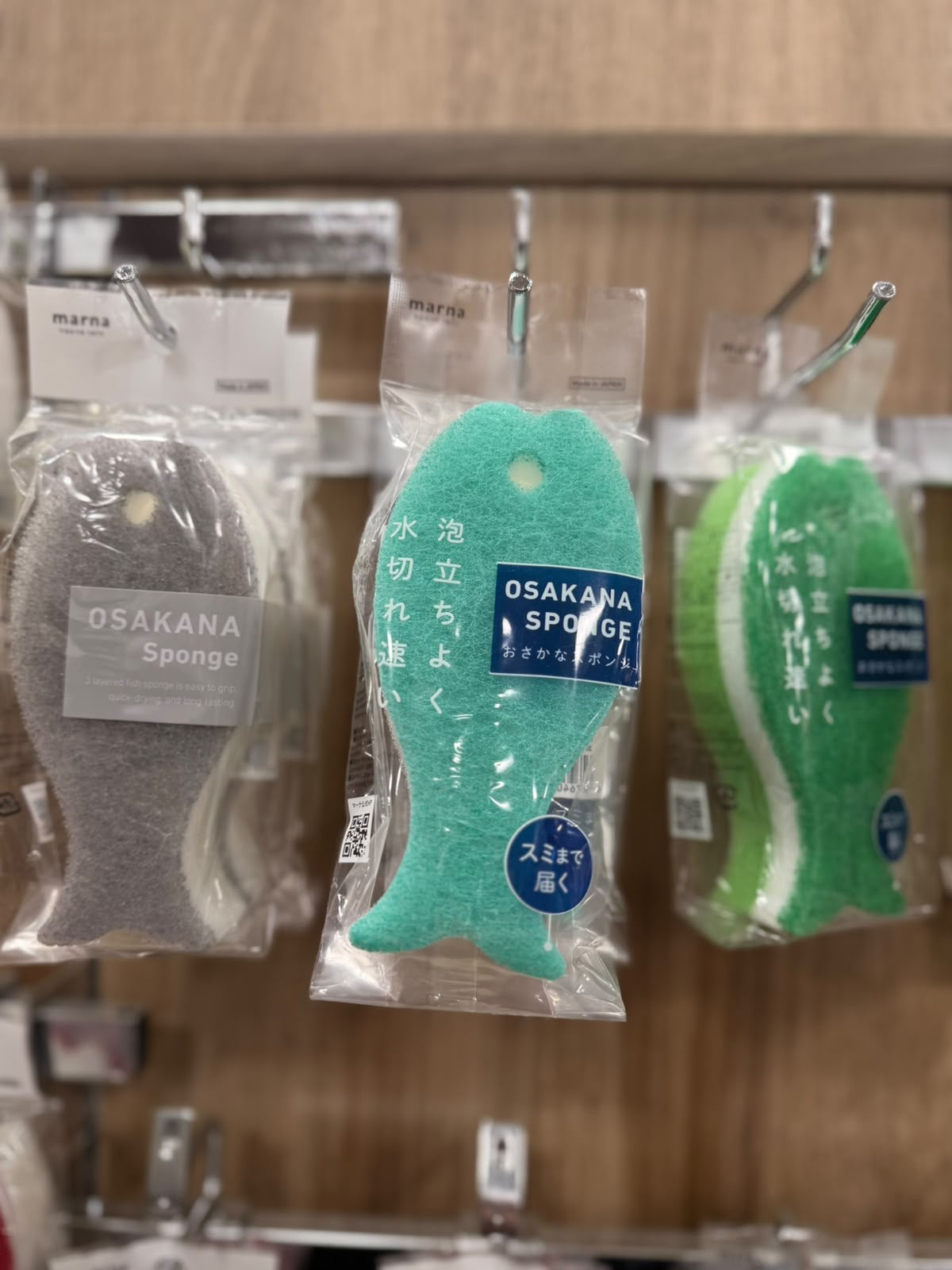 🇯🇵 日本直送 MARNA 人氣小魚三層洗碗海綿