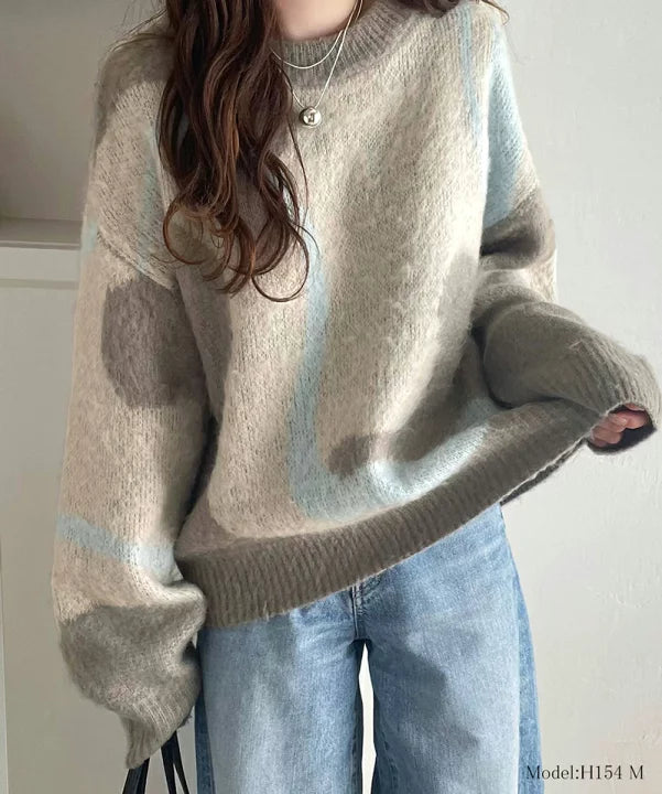 🇯🇵日本直送 classical elf 波浪紋 長毛絨針織上衣 ce1260241