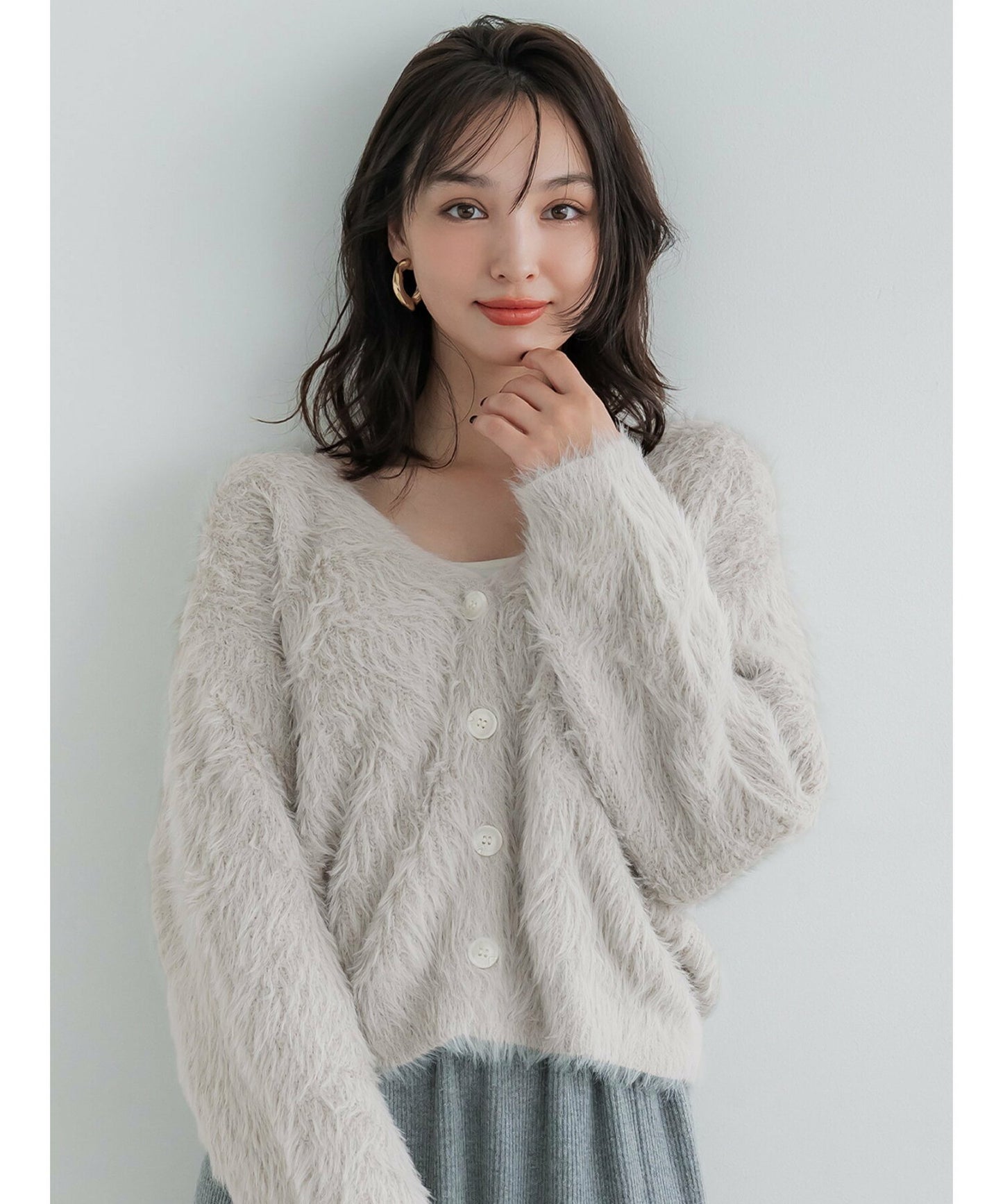 🇯🇵 日本直送 coca 秋冬 鬆軟毛絨 V 領 扣鈕短版