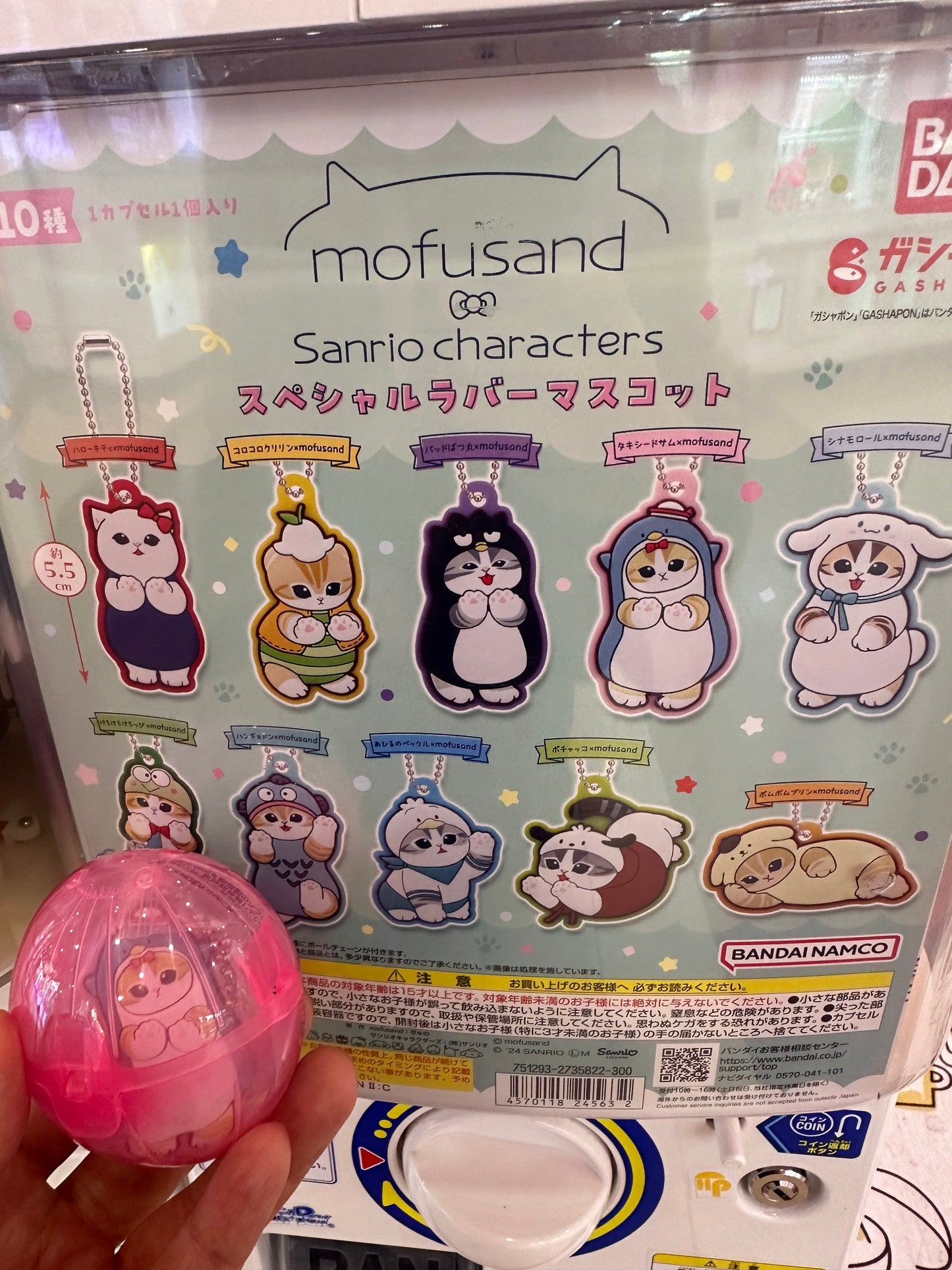 Japanese live gashapon
 Mofusand key chain