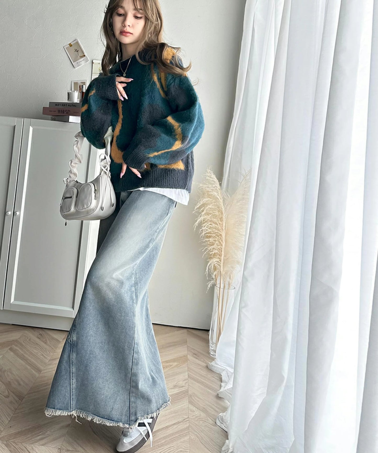 🇯🇵日本直送 classical elf 波浪紋 長毛絨針織上衣 ce1260241