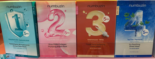 Directly from Hong Kong 🇰🇷 Korea's best-selling numbuzin No. Series Serum Mask 💧✨ 5 sheets per box