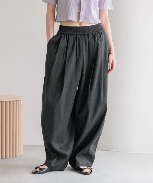 🇯🇵 日本直送 LOWRYS FARM 亞麻易穿繭形長褲（Linen Easy Cocoon Pants）