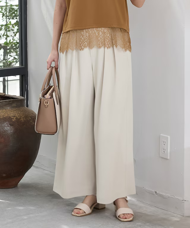 🇯🇵 Direct from Japan Honeys 2-Tuck "HaniSara" Cooling Wide-Leg Pants 👖✨ 673073116549