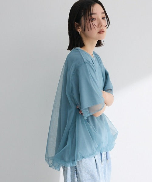 🇯🇵Green Parks Tulle Docking Balloon Half-Sleeve Pullover shipped directly from Japan