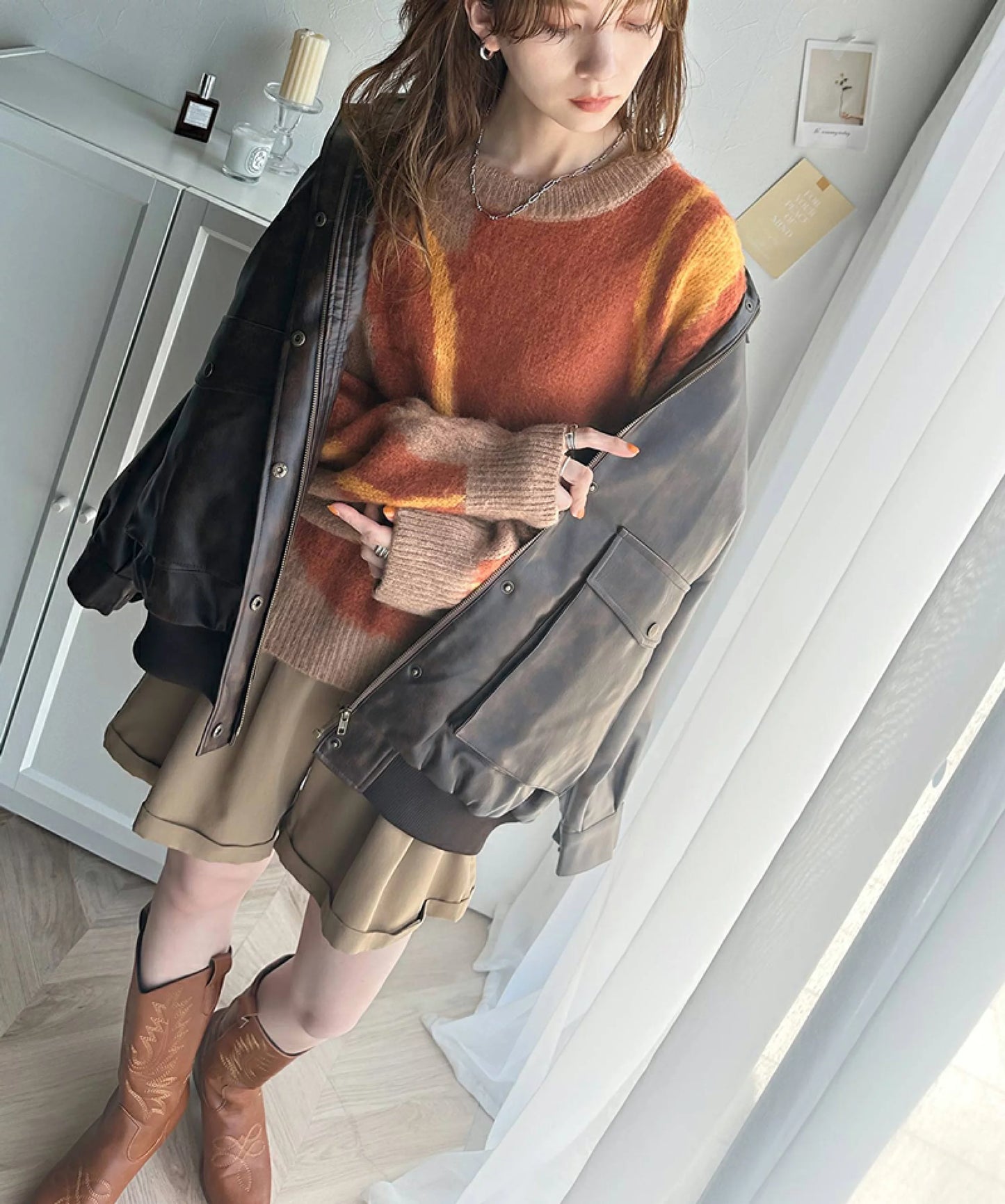 🇯🇵日本直送 classical elf 波浪紋 長毛絨針織上衣 ce1260241