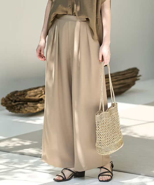 🇯🇵 Direct from Japan Honeys 2-Tuck "HaniSara" Cooling Wide-Leg Pants 👖✨ 673073116549