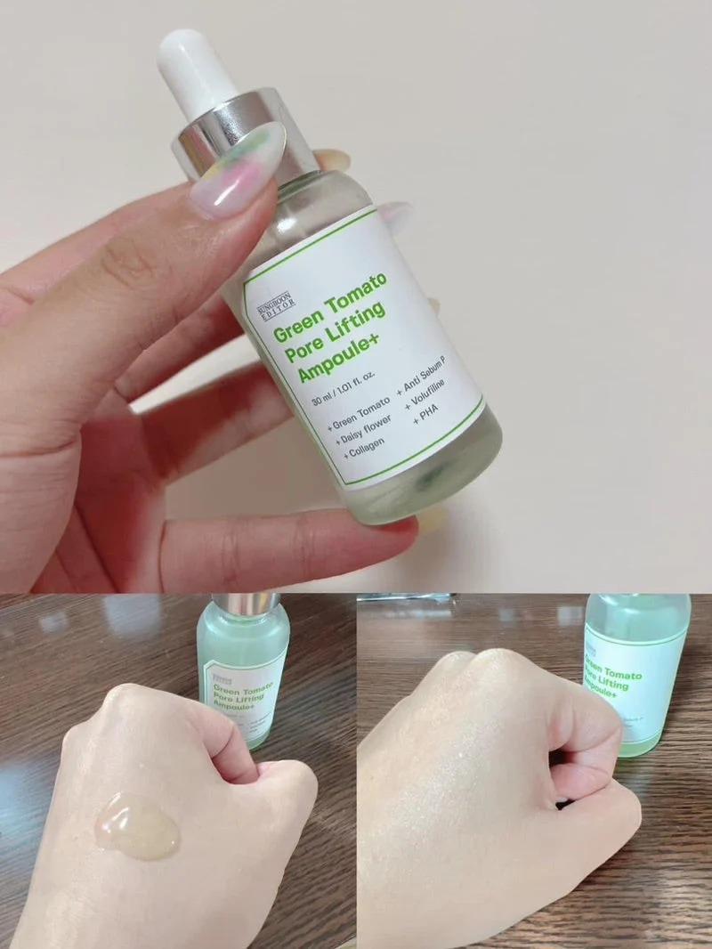 Korean Connection Sungboon Green Tomato Niacinamide Pore Tightening and Oil Control Ampoule Essence 30ml 😌 Korean version❤ Bought by a colleague from the Korean chain store of Connection, not an export version~ 😌