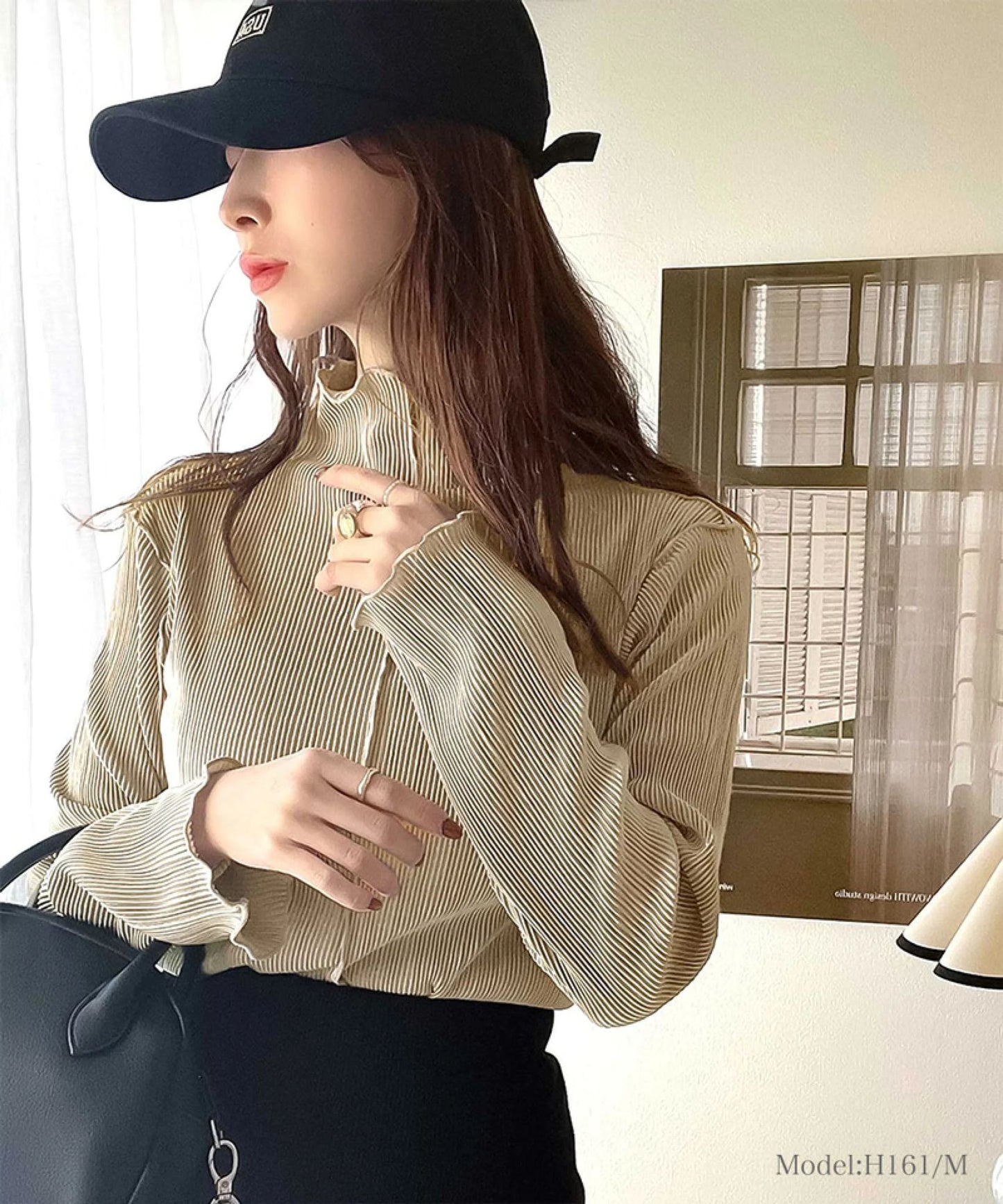 🇯🇵 日本直送 Classical Elf 2way メロープリーツ高領上衣（S–XL）👗 (ce0420042)