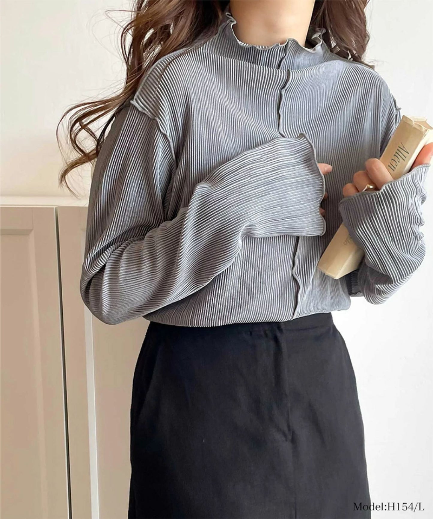 🇯🇵 日本直送 Classical Elf 2way メロープリーツ高領上衣（S–XL）👗 (ce0420042)