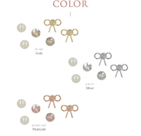 🇯🇵 日本直送 OSEWAYA Clear Post 樹脂耳環 3 SET（日本製・防敏感）✨