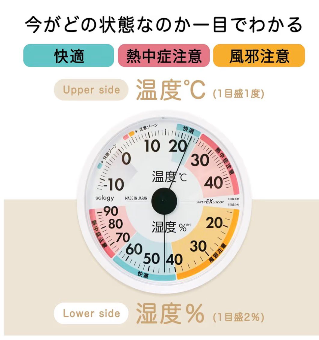 🇯🇵 日本直送 日本製 sology 高精度溫濕度計 🌡️✨